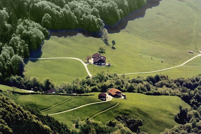 Blick auf das Ertlerlehen vom Untersberg